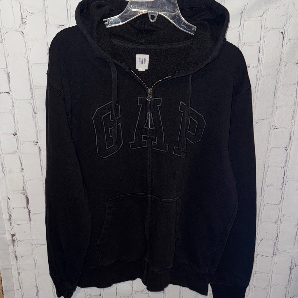 GAP Classic Black Zip-Up Hoodie